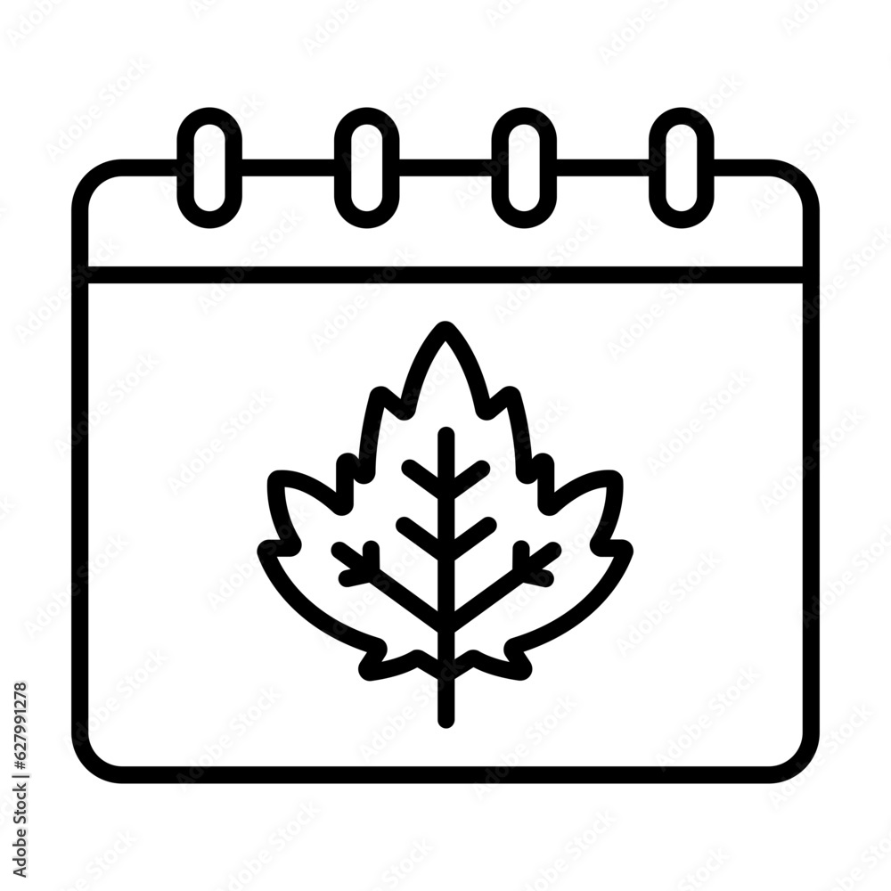 Autumn Calendar Icon Autumn Calendar Icon