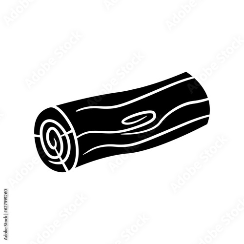 Wooden log icon vector. Wood illustration sign. Tree symbol or logo.