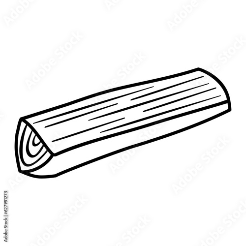 Wooden log icon vector. Wood illustration sign. Tree symbol or logo.