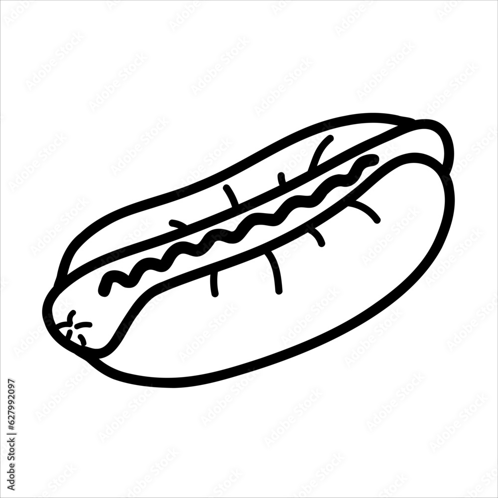 hot dog simple doodle illustration hot dog simple doodle illustration