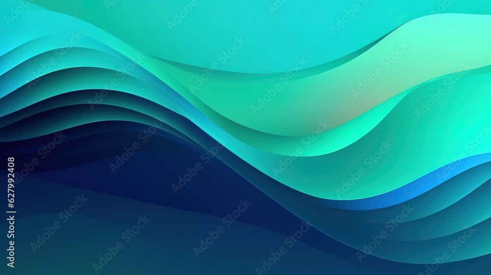 Turquoise color bokeh banner with blur effect. Generative Ai Turquoise color bokeh banner with blur effect. Generative Ai