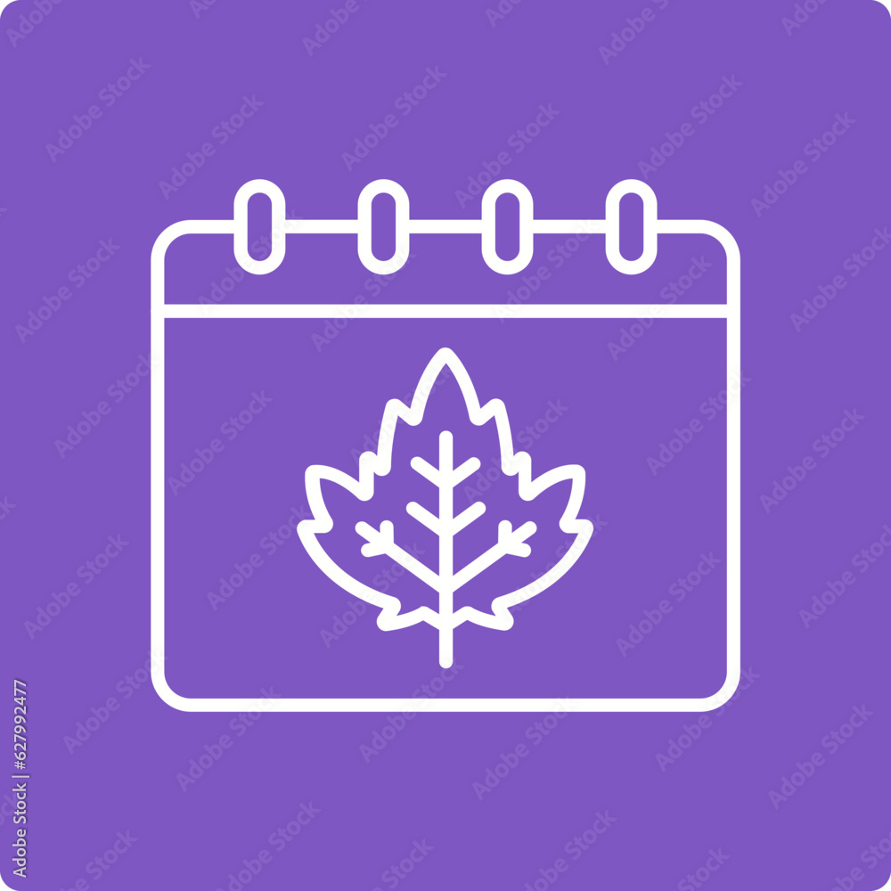 Autumn Calendar Icon Autumn Calendar Icon