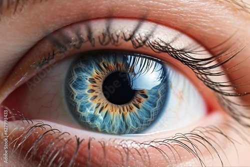 Close-up of human eye. Macro shot