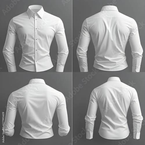 Shirt Formal Fashion Basic Blank Mock Up For Advertisement Bussines Textile garment industry