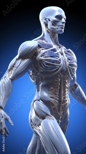 3d rendered illustration of the male anatomy. Created with generative AI. © Mustafa