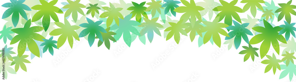 緑色の木の葉のベクター背景フレーム