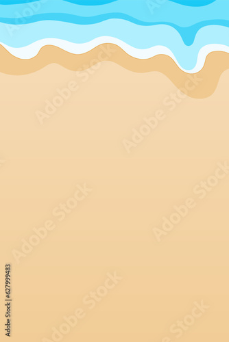 Beach top view illustration