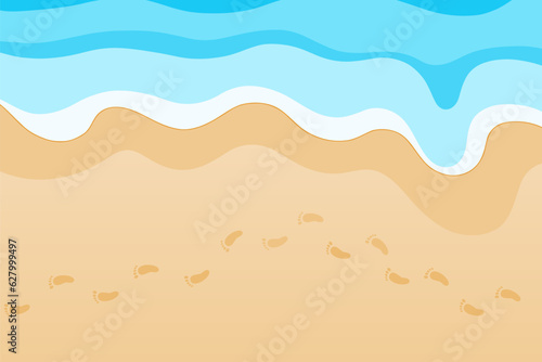 Sandy beach vacation illustration