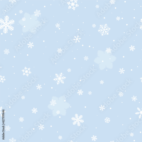 White blue snow flake pattern