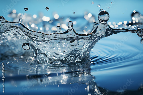 Splash fresh drop in water, Generative AI