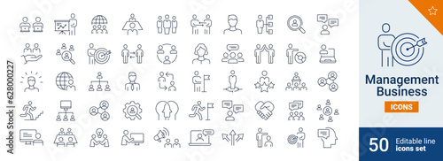 Management icons Pixel perfect. meteting, manager, teamwork, ...