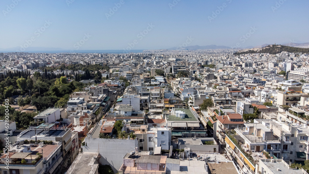 Aerial shot of Athens 