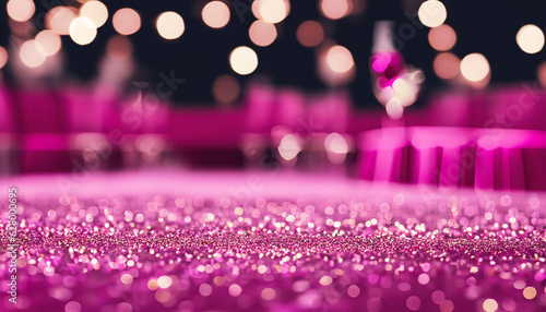 barbie pink gala night with pink carpet and bokeh lights