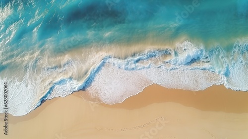 waves on the coast, beautiful view of the sea from above. Suitable for for gadget wallpaper. Generative ai