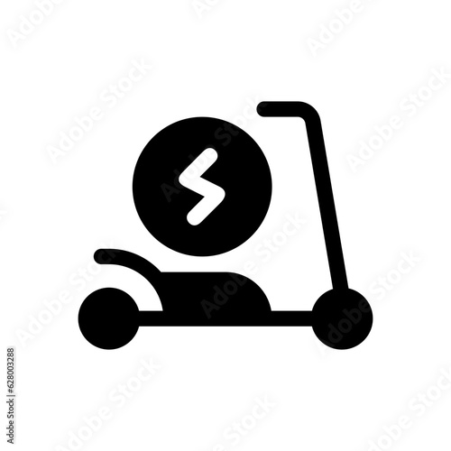 electric scooter glyph icon