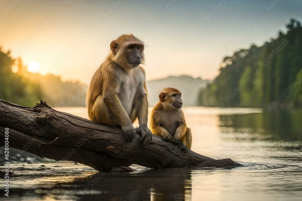 Obraz premium mother and baby generated Ai