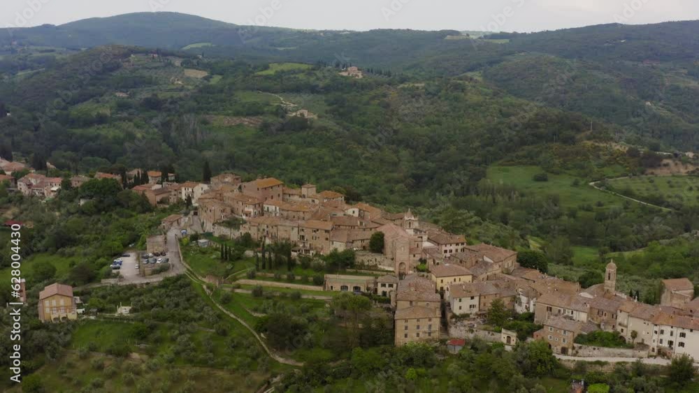Aerial view of Montisi Tuscani Italy Aerial view of Montisi Tuscani Italy