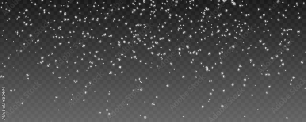 Realistic vector falling snowflakes isolated on transparent background ...