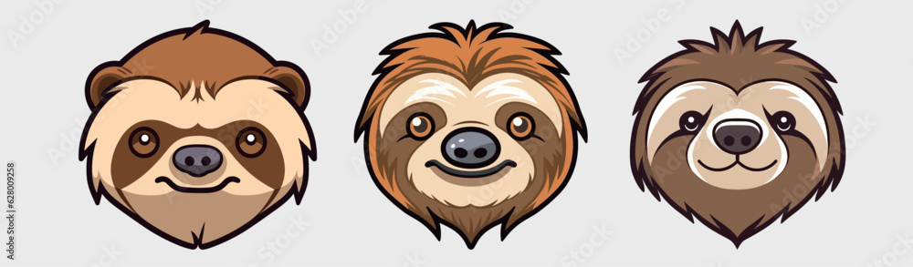 Cute Sloth head illustration Portfolio Cute Sloth head illustration Portfolio