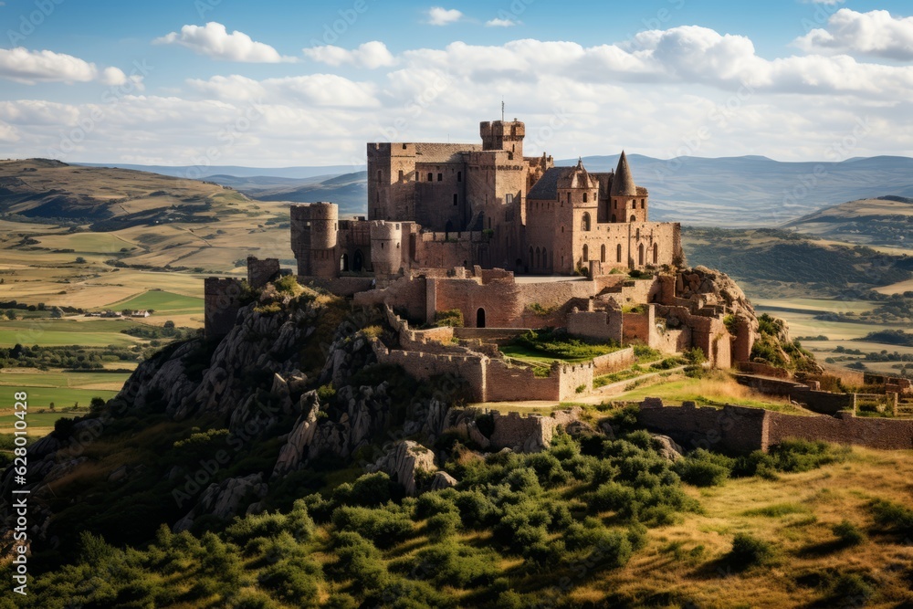 Obraz premium Ancient Historic Castle, Generative AI