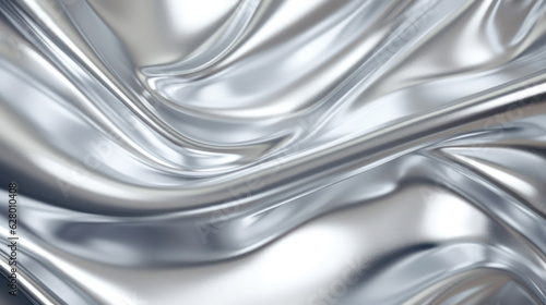 Silver shiny wave background 