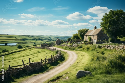 Charming Cuntryside Cottage, Generative AI photo