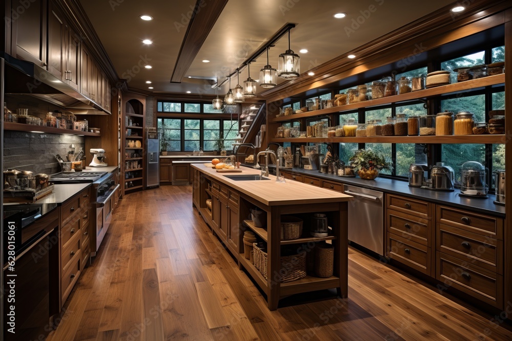 Spacious And Well Organized Kitchen, Generative AI Spacious And Well Organized Kitchen, Generative AI