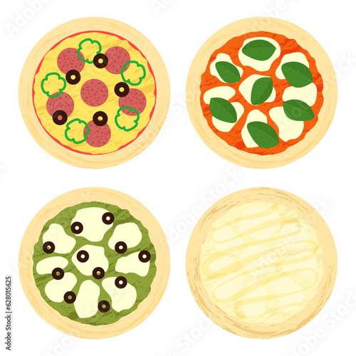 ピザのイラストセット