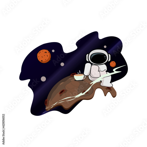 astronaut in the space vector