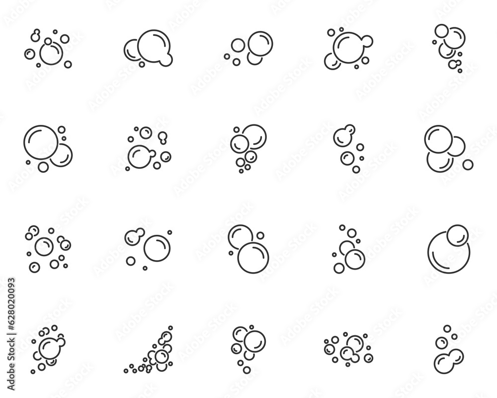 Fototapeta premium set of bubble icons, foam