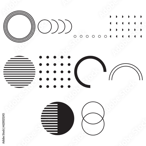 Geometric shape element circle abstract background