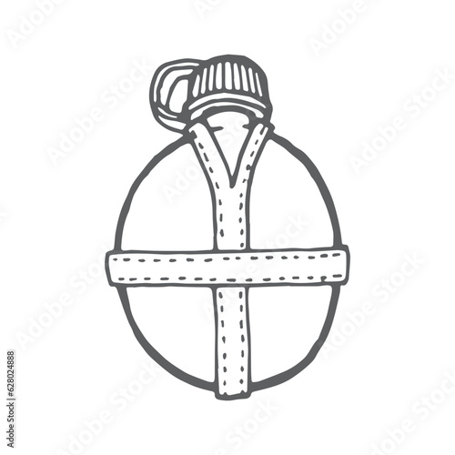 Military flask illustration, travel flask