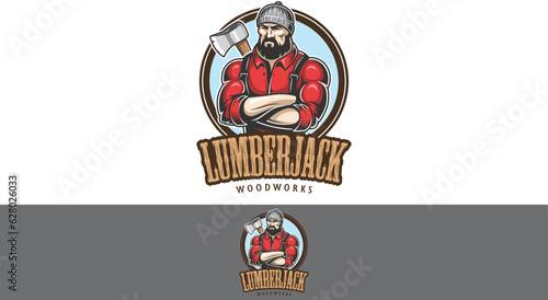  lumber jack  mascot logo