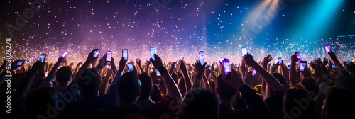 A crowd of people at a live event concert or party