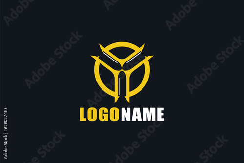 Security Logo Design - Weapon Logo Design Template
