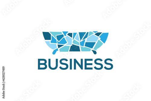 Glass Logo Design - Bath Logo Design Template