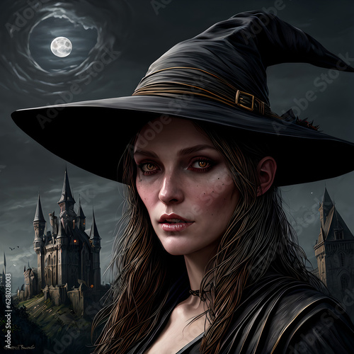 portrait of a witch, generative ai photo