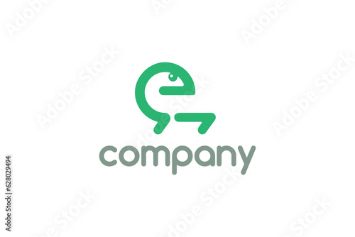 Chameleon Logo Design - Chameleon Logo Design Template
