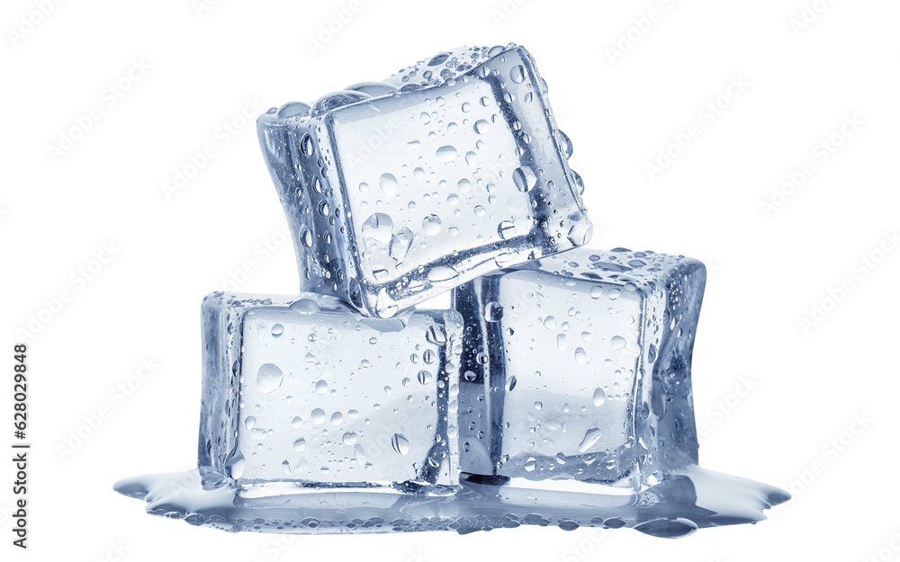 Ice cubes cut out Ice cubes cut out