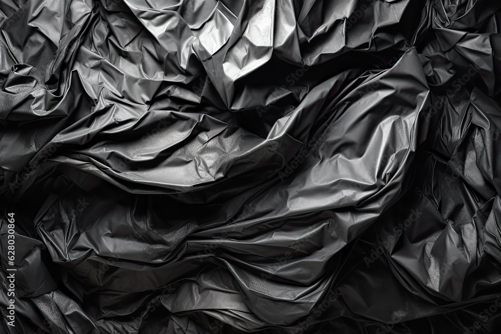 Crumpled black paper texture Crumpled black paper texture