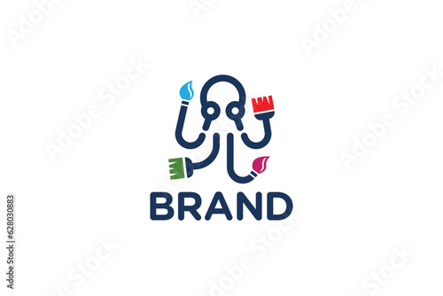 Octopus Logo Design - Animal Logo Design Template
