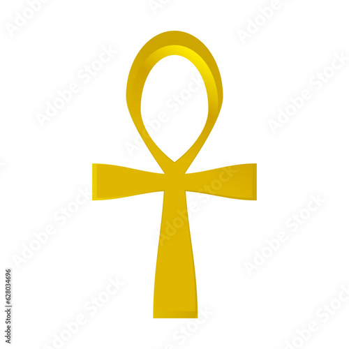 Cross golden vector icon