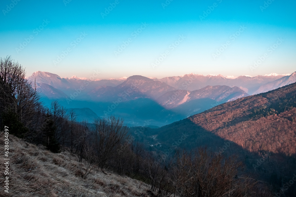 Fototapeta premium Panorama from the alpine peak