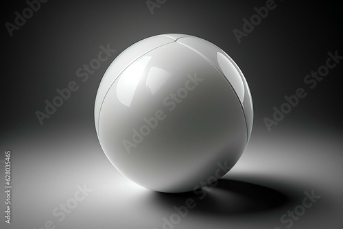 A shiny white sphere. Generative AI