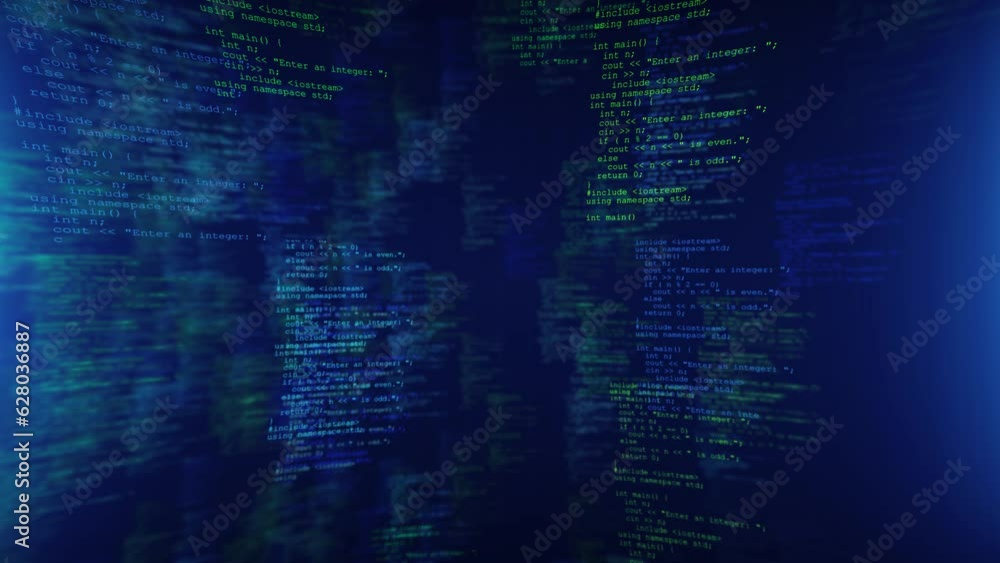 4K programming computer script code abstract technology background of ...