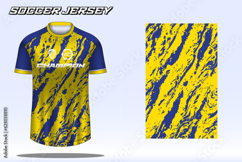 Soccer jersey sport t-shirt design mockup for football club