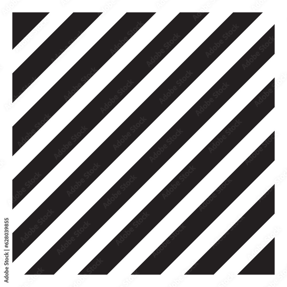 Geometric shape square element black and white striped background Geometric shape square element black and white striped background
