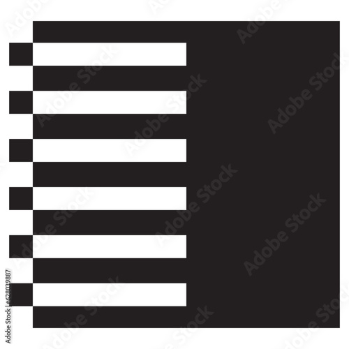 Geometric shape square element movie clapper board