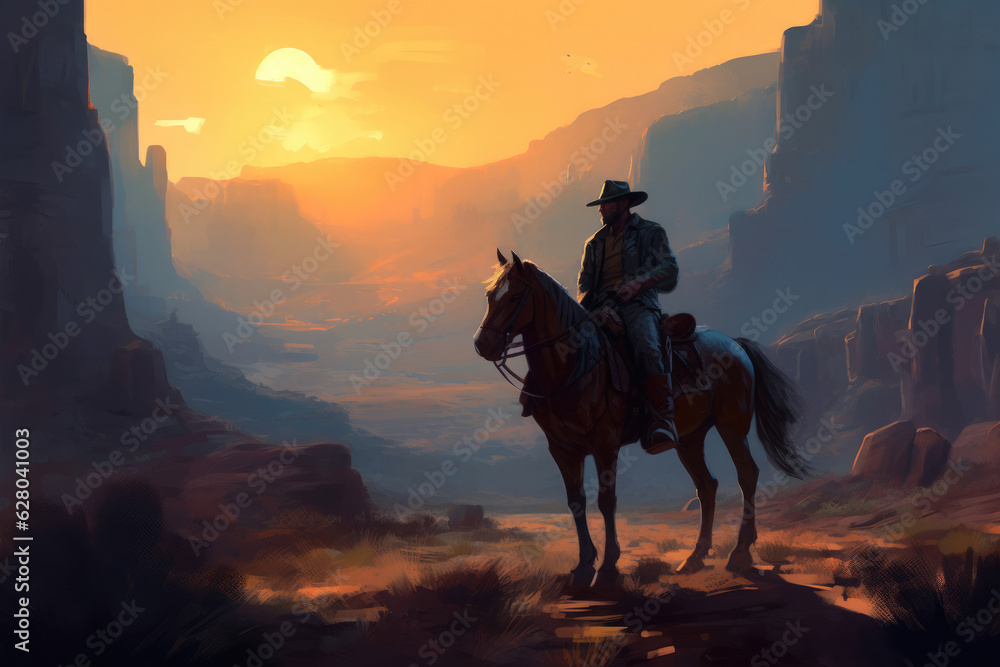Wild West Wanderer in the Desert