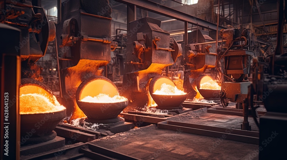 Foundry process Metal production. Generative AI